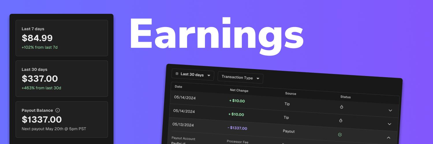 Deeper insights into your earnings now available!